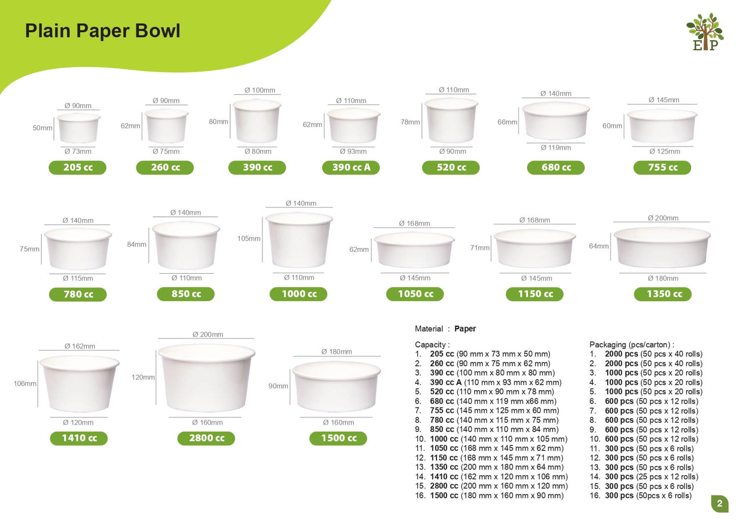 Plain Paper Bowl