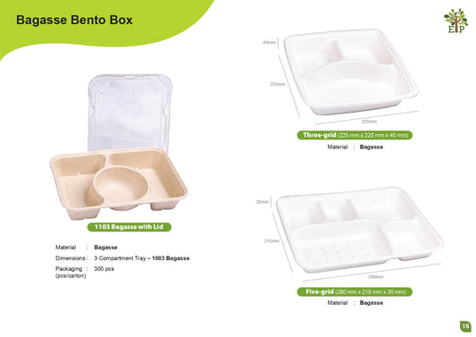Bagasse Bento Box