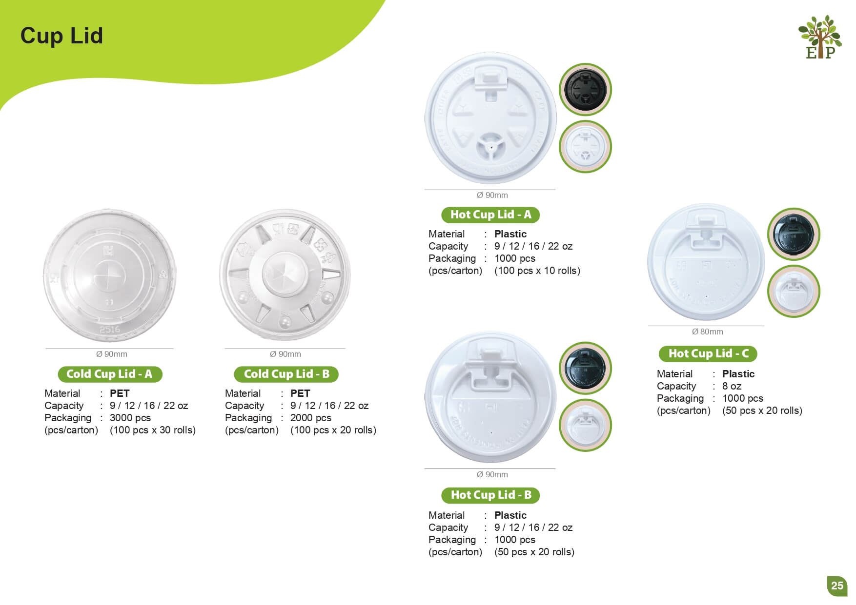 Cup Lid – EcoGreen Packaging