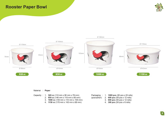 Rooster Paper Bowl