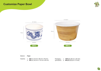 Customize Paper Bowl